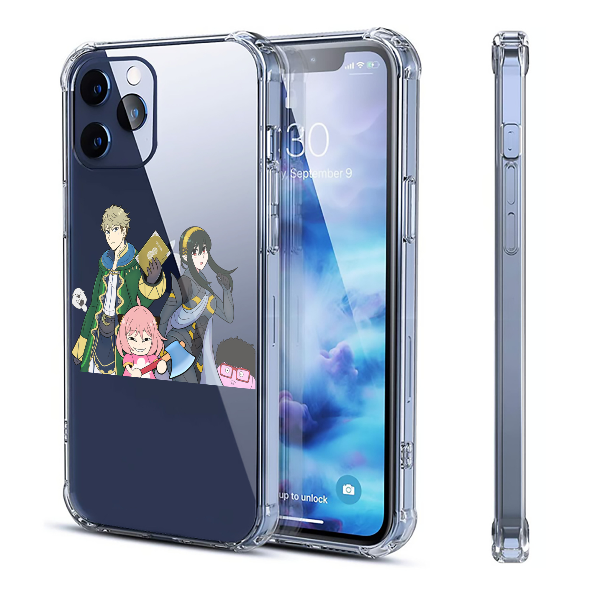（画像用） SPY×FAMILY间谍家家酒 【iPhone 12シリーズ対応】透明スマホケース（クリアソフトケース）